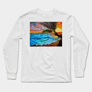 Brilliant Sunset Over Hawaii Long Sleeve T-Shirt